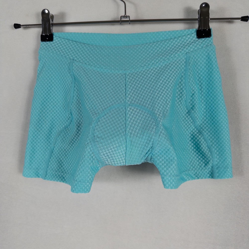 Santic Cycling Shorts Womens US Small Blue Padded Seat Fitted Athletic Fitness